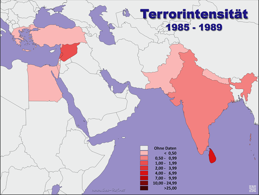 Intensidad de terror 1985 - 1989