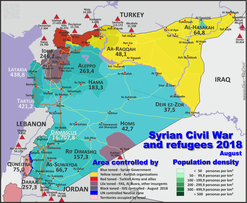 Situación Siria 2018 - Agosto
