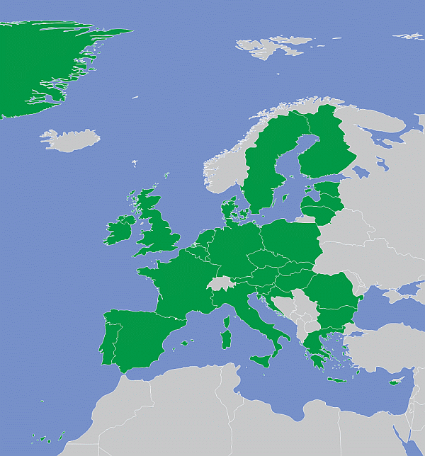 European Union Country data, links and maps