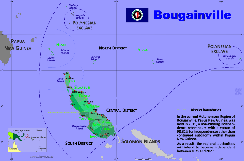 Map Bougainville - Administrative division - Population density 2020
